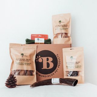 BIMORBOX Grande - Pack Snacks y Juguetes Naturales para Perros